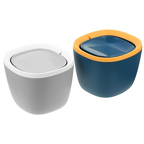 Gadpiparty 2 Stück Mini Desktop Mülleimer mit Deckel Stylischer Abfalleimer für Büro Küche Wohnzimmer Dunkelblau für Lebensmittelreste Langlebig und Geruchshemmend Gadpiparty 2 Stück Mini Desktop Mülleimer mit Deckel Stylischer Abfalleimer für Büro Küche Wohnzimmer Dunkelblau für Lebensmittelreste Langlebig und Geruchshemmend von Gadpiparty