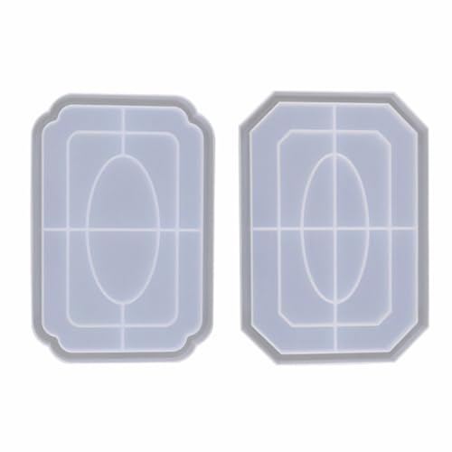 Gadpiparty 2 Stück Pflaumenblütenstern Anisschale Form Harzform mit achteckigem Tablett Silikonform mit achteckigem Tablett Kunstharzform Gießform für Ablageschalen Kieselgel Weiß von Gadpiparty