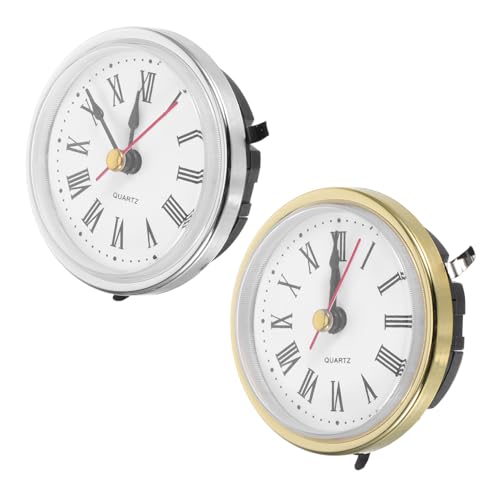 Gadpiparty 2 Stück Quarzbewegung mit Römischen Ziffern für Wand und Tischuhren Elegantes Design Geräuschloser Betrieb für Wohn und Schlafzimmerdekoration von Gadpiparty