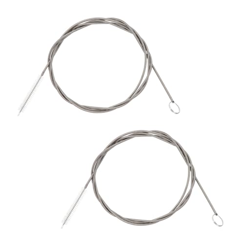 Gadpiparty 2 Stück Reinigungsbürste Kühlschrank Abflussloch Teiliges Nylonbürste Abflussreiniger für Wasserrohre Fridge Scrub Brush mit Ergonomischem Griff und Langlebigen Nylonborsten von Gadpiparty