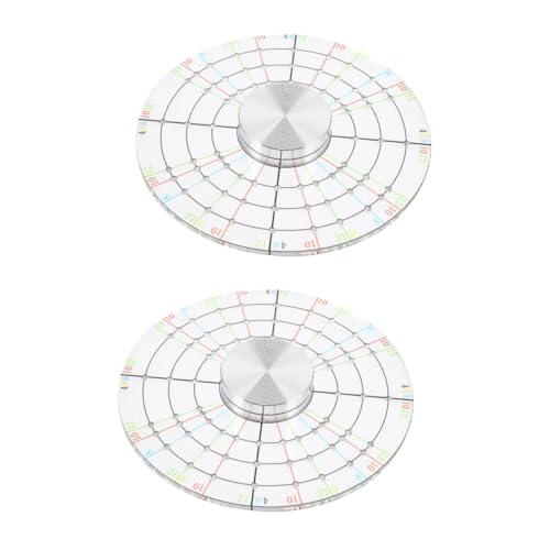 Gadpiparty 2 Stück Runde Divider -Werkzeug Messscheibe aus Ton Vorlage für Tonskulpturen Keramik-Formscheibe Tonkeramik-Teilungsschablone Teiler DIY Töpferwerkzeug Trennwerkzeug Acryl Weiß von Gadpiparty