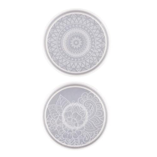 Gadpiparty 2 Stück Runde Mandala Untersetzer Silikonform für DIY Epoxidharz Handwerk Robustes Material Geeignet für Bastler Kaffeetassen und Tischdekoration bei Familienfeiern Gadpiparty 2 Stück Runde Mandala Untersetzer Silikonform für DIY Epoxidharz Handwerk Robustes Material Geeignet für Bastler Kaffeetassen und Tischdekoration bei Familienfeiern von Gadpiparty