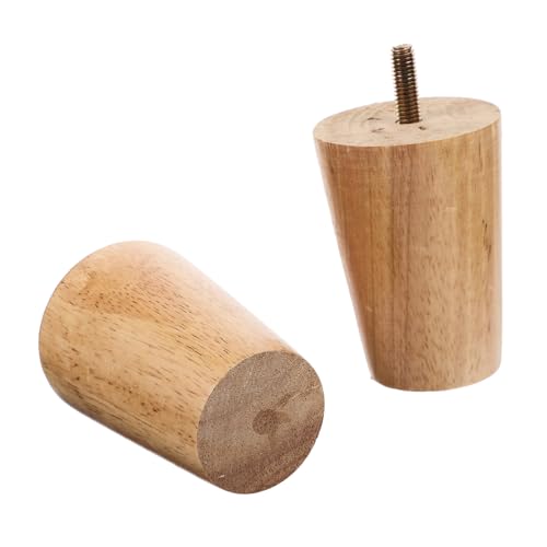 Gadpiparty 2 Stück Runde Möbelbeine aus Holz Höhe mit Schraubgewinde Robuste Möbelstützen für Sofa Schrank Couchtisch und Tv möbel Elegante Glatte Oberfläche Vielseitig Einsetzbar von Gadpiparty