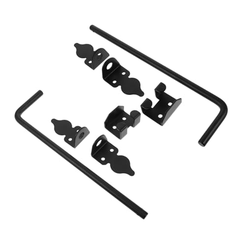 Gadpiparty 2 Stück Schwerer Cane Bolt Gartentor Riegel Metall Bodenriegel Robust für Holz PVC Vinyl Zäune Einfache DIY Montage Langlebige Torverriegelung Schwarz von Gadpiparty