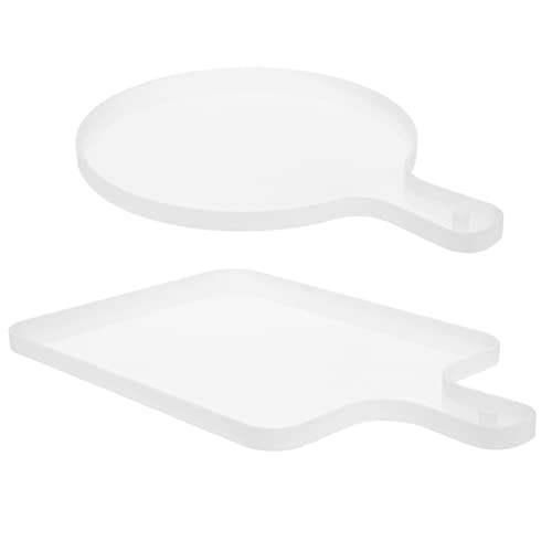 Gadpiparty 2 Stück Silikonform Tabletts Tablettform Aus Harz Tablett Zur Teezubereitung Tablett Diy Form Epoxidschalenform Gießform Für Schmuckschalen Silikonkuchenformschale Weiß Kieselgel von Gadpiparty