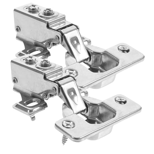 Gadpiparty 2 Stück Teiliges Edelstahl Scharnier mit Hydraulischem Dämpfer Verstecktes Klappscharniere für Schranktüren Verstärkte Tragkraft und Gleichmäßige Öffnungs und Schließfunktion von Gadpiparty