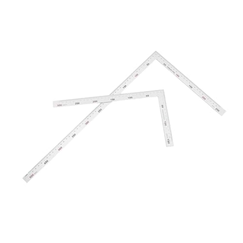 Gadpiparty 2 Stück Teiliges Edelstahl Winkelmaß Förmige Schreinerwinkel Metall Messwerkzeug für Holzarbeiten Präzises Zimmermannslineal für Bau Ingenieure und Heimwerker Robust und Langlebig von Gadpiparty