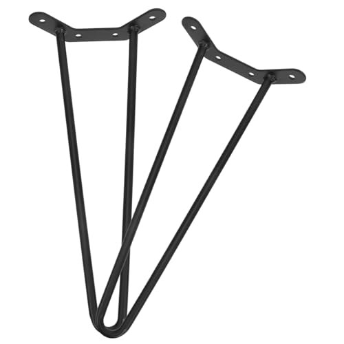 Gadpiparty 2 Stück Teiliges Haarnadel Tischbeine aus Robustem Eisen Hohe Möbelbeine für DIY Tische Couchtische Bänke Schreibtische Einfache Montage Langlebig Schwarz Präzise Gefertigt von Gadpiparty