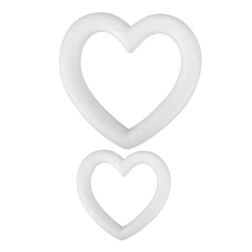 Gadpiparty 2 Stück Teiliges Herzschaumstoff Leichtes DIY Bastelmaterial Hohle Schaumstoffherzen für Hochzeits und Valentinstagsdeko Vielseitig Bemalbar und Verzierbar Gadpiparty 2 Stück Teiliges Herzschaumstoff Leichtes DIY Bastelmaterial Hohle Schaumstoffherzen für Hochzeits und Valentinstagsdeko Vielseitig Bemalbar und Verzierbar von Gadpiparty