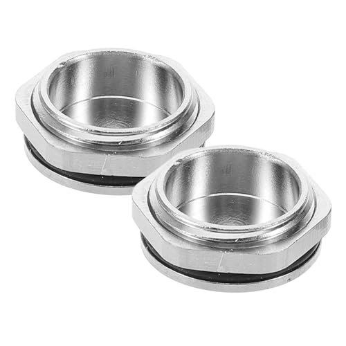 Gadpiparty 2 Stück Teiliges Metall Verschlussstopfen Rund Loch Stopfen Edelstahl Messing Nickel Beschichtet Mehrzweck Abdichtungsstopfen für Rohre Schläuche Haushaltsgeräte von Gadpiparty