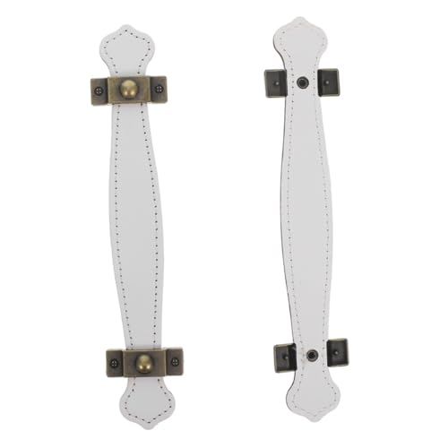 Gadpiparty 2 Stück Teiliges Pu Kunststoff Schubladengriffe Ergonomische Langlebige Zinklegierung Griffe für Schränke Koffer Kommoden Einfache Montage Kompatibel Retro Stil von Gadpiparty