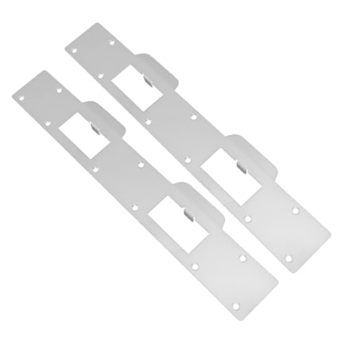 Gadpiparty 2 Stück Teiliges Türschloss Verstärkungsplatte aus Metall Erweiterte Einsteckplatte mit Lochabstand Doppellöchriges Design für Erhöhte und Stabile Verriegelung Einfache Montage von Gadpiparty