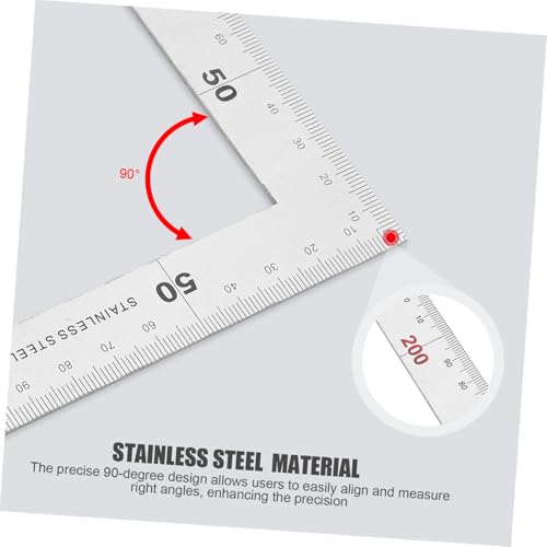 Gadpiparty 2 Stück Teiliges aus Edelstahl Präziser Zimmermannsmaßstab mit Ablesbarer Einteilung Kompakt für Holzverarbeitung Rahmenbau und Präzises Messen in Engen Bereichen von Gadpiparty