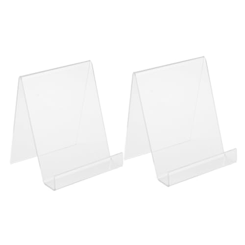 Gadpiparty 2 Stück Transparente Acryl Buchständer Stabiler Buchhalter für Schaufenster und Tische zur Präsentation von Büchern und Kleinen Kunstwerken von Gadpiparty