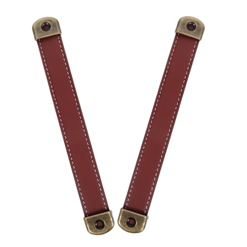 Gadpiparty 2 Stück Vintage PU Möbelgriffe Braun Strap Türgriffe für Schrank Kommode Schublade Ergonomisch Robust Retro Stil für Wohnzimmer Küche Kleiderschrank Möbeldekoration von Gadpiparty