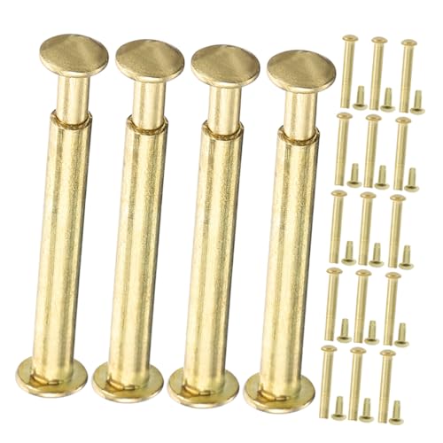Gadpiparty 20 Sätze Faltfächer Ersatzbeschläge Rivet Nagel Mutter Reparaturset Goldfarbene Mittelachse Feststellniete Für DIY Handgefertigte Fächer Zubehör von Gadpiparty