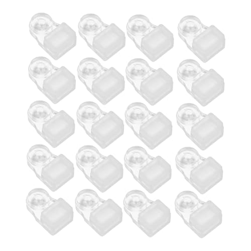 Gadpiparty 20 Satz Spiegelhalter Clips Klarer Kunststoff Glashalter mit Schrauben Befestigung für Schrank Wandspiegel Sicherer und Unauffälliger Spiegel-montageclip von Gadpiparty