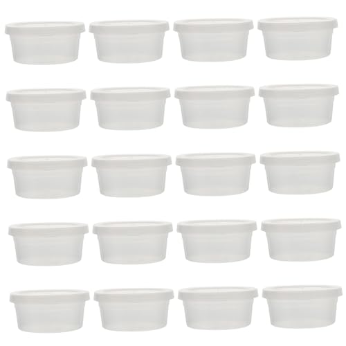 Gadpiparty 20 Stück Teiliges Plastik Aufbewahrungsbox für Modelliermasse Transparente Leichte und Praktische Kunststoffbehälter zur Aufbewahrung von Knetmasse und Bastelbedarf von Gadpiparty