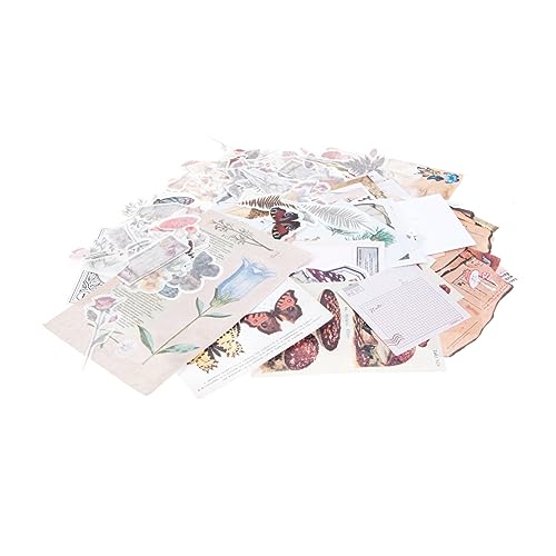 Gadpiparty 200 Stück Vintage Scrapbooking Aufkleber Transparente Pet Pflanzen und Blumensticker für DIY Journaling Fotoalben und Handwerksprojekte Selbstklebend und Gestaltet von Gadpiparty