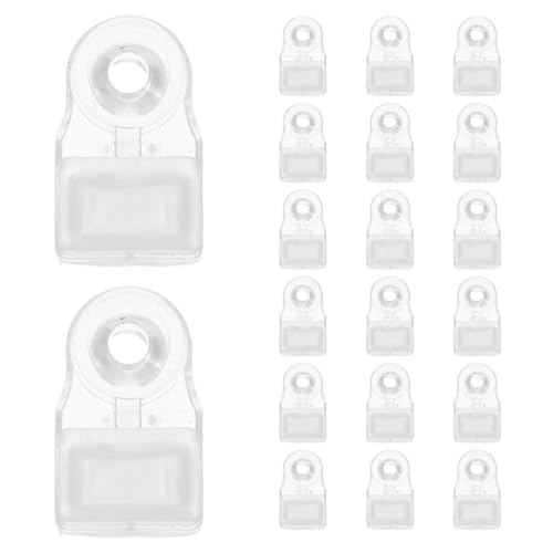 Gadpiparty 20er-Set Spiegelhalter-Clips – 7 mm Spiegelmontage-Hardware, durchsichtige Kunststoff-Halterungsverschlüsse mit Schraube zur Befestigung von Schrankkasten-Türaufhängungs-Hardware von Gadpiparty