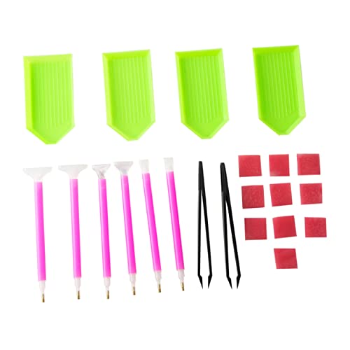 Gadpiparty 22stücke Teiliges Perlen-stickset Diamant-kreuzstich DIY-Werkzeuge Einschließlich Stifte Tabletts Pinzetten Und Klebstoffe von Gadpiparty