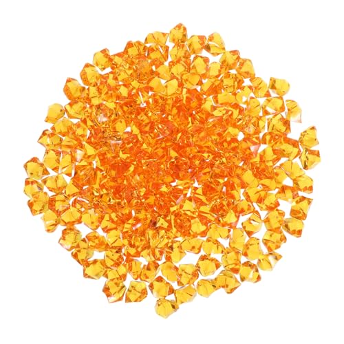 Gadpiparty 220 Stück Vasenfüller Dekorative Felsen Dekorativer Vase -füllstoff Künstliche Eiswürfel Klare Steine ​​für Vasen Dekorative Perlen Selber Machen Kristallkugel Prop Orange Acryl von Gadpiparty