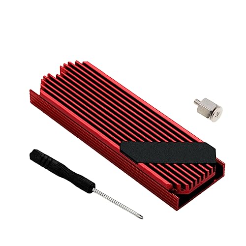 Gadpiparty 2280 Solid State Drive Kühlkörper Heizkörper SSD Kühler Metall Kühlkörper Metall Kühler Fin Computer Zubehör Aluminium Rot von Gadpiparty