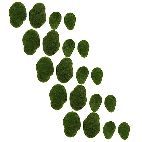 Gadpiparty Stück Kunstmoos Steine Dekorative Mooskugeln für Mikrolandschaften Bonsai und Gartenornamente Realistische Emulation von Moosbedeckten Verschiedenen von Gadpiparty