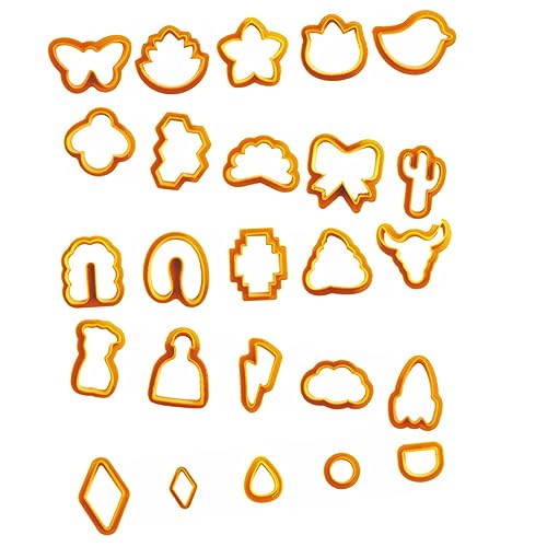 Gadpiparty 25 Stück Teiliges Polymer Clay Cutter Set Ausstecher für DIY Ohrringe Formen für Schmuckherstellung für Bastelprojekte mit Lufttrocknendem und Modelliermasse von Gadpiparty
