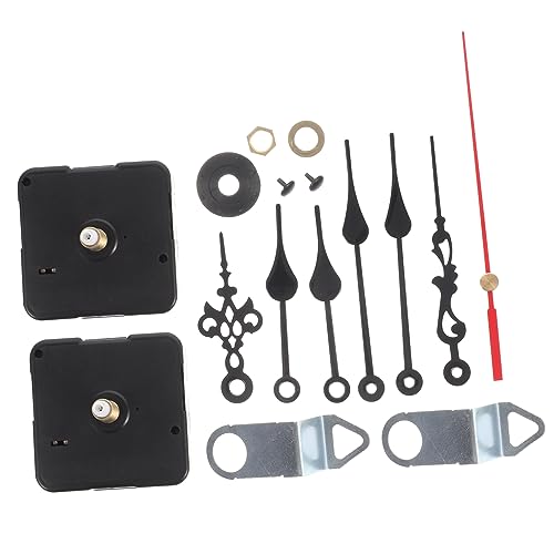 Gadpiparty 2Sätze Taktbewegungsmechanismus Uhrwerk Kit für DIY Wanduhren Geräuschloses Uhrwerk mit Uhrzeigern für Reparatur und Eigenbau von Uhren von Gadpiparty