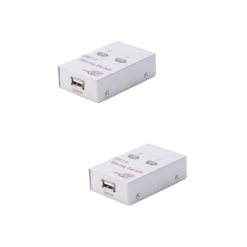 Gadpiparty 2St Computer-Sharer USB-Selektor Computerschalter Drucker-Sharer USB Schalter wähler automatischer Sharer Teilen Silver von Gadpiparty