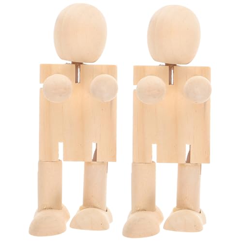 Gadpiparty 2Stücke DIY Holzfiguren Graffiti Puppenspielzeuge für Handbemalbare Tischdeko für Bastelprojekte und Spielspaß Gadpiparty 2Stücke DIY Holzfiguren Graffiti Puppenspielzeuge für Handbemalbare Tischdeko für Bastelprojekte und Spielspaß von Gadpiparty