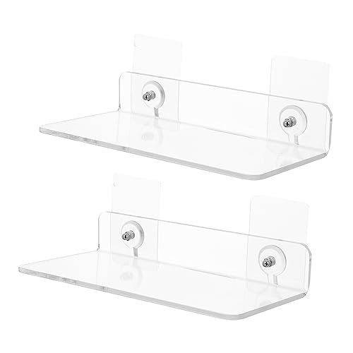 Gadpiparty 2stücke Wandmontierte Acrylablagen Bohrfreie Badezimmer Und Küchenregale Minimalistisches Design Für Praktische Aufbewahrung von Gadpiparty