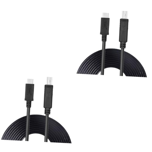 Gadpiparty 2 Stück 5m USB C Auf USB Druckerkabel Datenkabel Für Druckerscanner Schwarz USB 3.0 480mbps von Gadpiparty