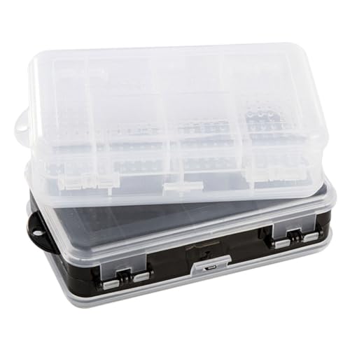 Gadpiparty 2stücke Aufbewahrungsbox Aus Kunststoff Mit Fächern Transparent Schnallendesign Beidseitig Öffnbar Für Schmuck Und Mehrzwecklagerung von Gadpiparty