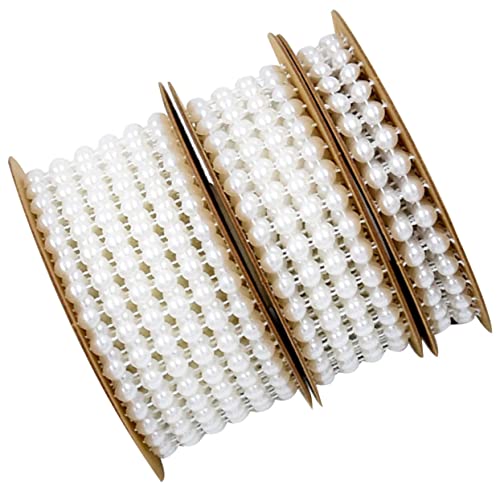 Gadpiparty 3 Rollen Perlenband Reihen Halbkugel perlen Baumwollfaden Dekoratives Band für Hochzeitsdeko Gartenbasteln Geschenkverpackung und Partygestaltung Weiß Stück Gadpiparty 3 Rollen Perlenband Reihen Halbkugel perlen Baumwollfaden Dekoratives Band für Hochzeitsdeko Gartenbasteln Geschenkverpackung und Partygestaltung Weiß Stück von Gadpiparty