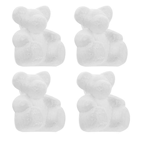 Gadpiparty 3 Sätze Unbemalte Bärenformen Für DIY Hochzeitsdeko Und Blumenarrangements Styropor Figuren Für Kreative Bastelprojekte Und Persönliche 30 Stück * 3 von Gadpiparty