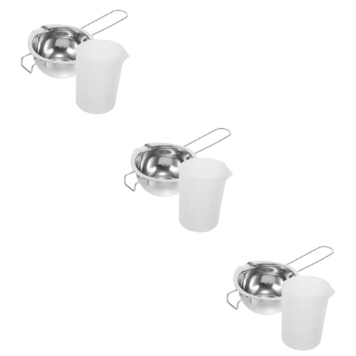 Gadpiparty 3 Sets Kerzenherstellungsset Essentieller Dufttopf Bienenwachs Messbecher Wachsschmelz Werkzeugset Kerzenheizhalter Kerzenherstellungszubehör Kerzen DIY Set von Gadpiparty