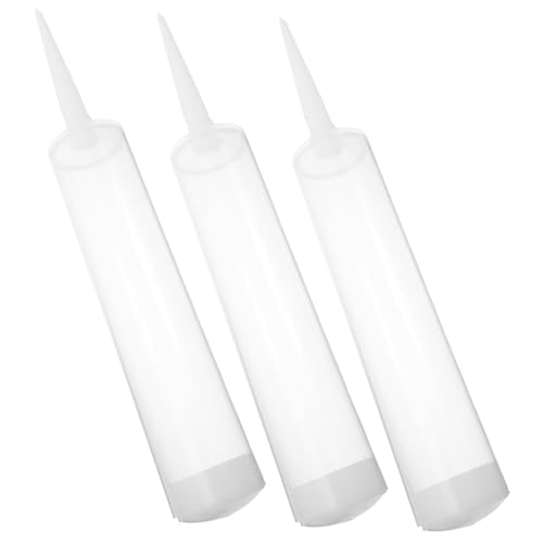 Gadpiparty 3 Stück 300 Ml Transparente Dichtungsmittel Tuben Wiederverwendbare Kunststoffkartuschen Für Heimreparaturen Nachfüllbare Dichtungsflaschen Für Fliesen Und Risse Langlebig von Gadpiparty