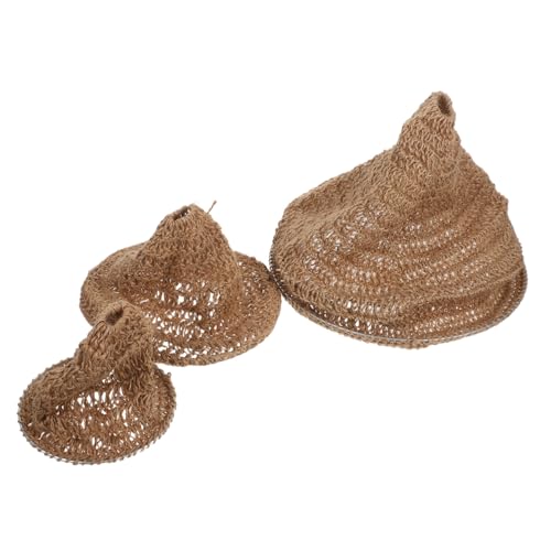 Gadpiparty 3 Stück Handgewebte Hängelampen-schirme aus Juteseil Kreative Geflochtene Pendelleuchten-abdeckung Blendfreies Licht Einfache Montage Boho-stil für Restaurant Hotel Zuhause von Gadpiparty