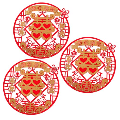 Gadpiparty 3 Stück Hochzeitsdeko Fenster Ornament Chinesische Traditionelle Hochzeitsdekoration Zufälliger Stil für Romantische Feiern und Hochzeitsdekoration Gadpiparty 3 Stück Hochzeitsdeko Fenster Ornament Chinesische Traditionelle Hochzeitsdekoration Zufälliger Stil für Romantische Feiern und Hochzeitsdekoration von Gadpiparty