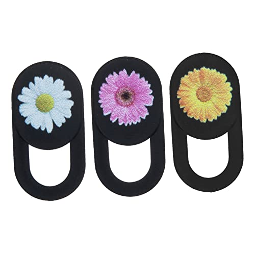 Gadpiparty 3 Stück Rustikale Blumen-Kamera-Abdeckung Für Laptop Telefon Computer Tablet Sichtschutz Frisches Blumenmuster von Gadpiparty