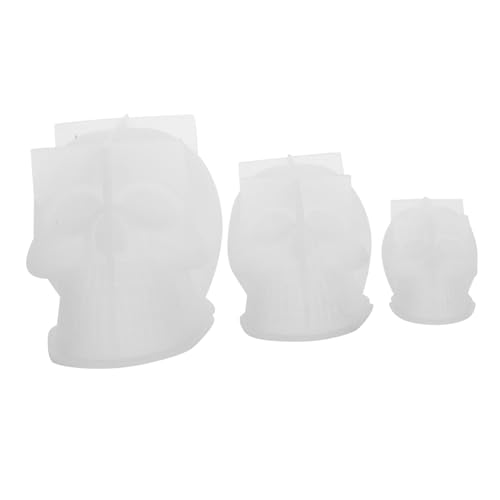 Gadpiparty 3 Stück Silikon Schädel Formen Kopf Gießform für Halloween Kerzen Wachs Seife Kunsthandwerk in Klein Mittel Groß Flexible Langlebige Schädelform für Resin und DIY Dekoration Gadpiparty 3 Stück Silikon Schädel Formen Kopf Gießform für Halloween Kerzen Wachs Seife Kunsthandwerk in Klein Mittel Groß Flexible Langlebige Schädelform für Resin und DIY Dekoration von Gadpiparty