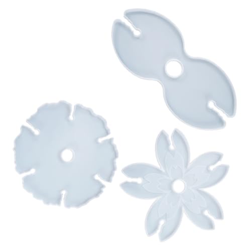 Gadpiparty 3 Stück Silikonform Teiliges für DIY Weinregal und Weinglashalter Flexible Hochtransparente Epoxidharz Gießform Sakura Förmige Untersetzer und Weinträger Geeignet für Epoxidharz von Gadpiparty
