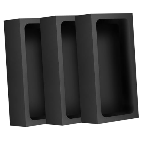 Gadpiparty 3 Stück Square Graphite Melting Crucible Hochtemperaturbeständig für Schmelzen Ölindustrie Kompatibel Langlebig Einfach zu Reinigen von Gadpiparty