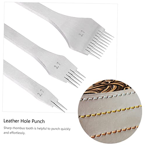 Gadpiparty 3 Stück Teiliges Lederstanzer mit Handgefertigtes Werkzeug zum Durchstechen von Löchern für Lederhandwerk Robustem Weißstahl für DIY Projekte von Gadpiparty