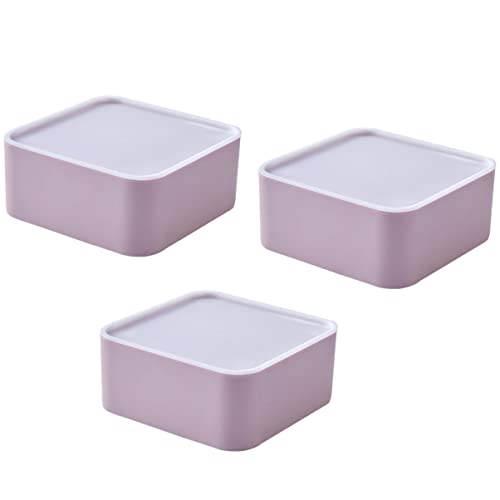 Gadpiparty 3 Stücke Teiliges Mini Aufbewahrungsbox mit Deckel Praktische Tisch Organizer für Kleinigkeiten Leuchtenden Farben für Wohnzimmer Büro Badezimmer von Gadpiparty