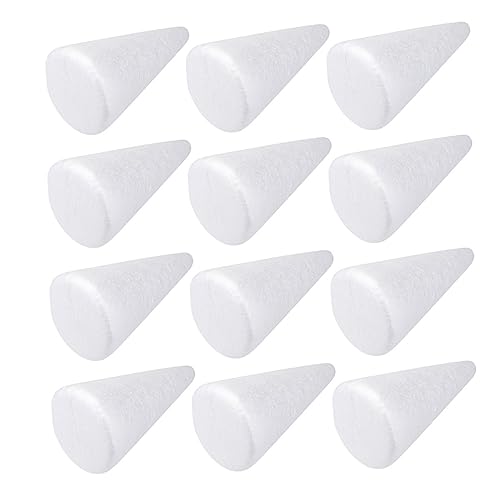 Gadpiparty 30 Stück Teiliges Weiße Styropor Kegelrunde Schaumstoffformen für DIY Kreative Modellierung Handgefertigte Weihnachtsdekoration Vielseitig für Schule und Zuhause von Gadpiparty
