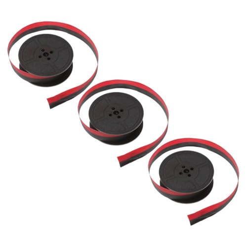 Gadpiparty 3Rollen Ersatzfarbbänder für Vintage Schreibmaschinen Rot Schwarz Kompatibel mit Langlebiges Müheloser Austausch Lichtbeständige von Gadpiparty