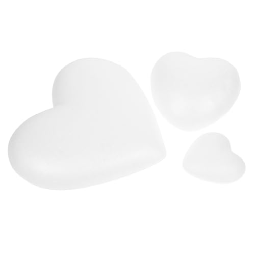 Gadpiparty 3stücke Teiliges Liebe Herzen Aus Schaumstoff Zum Basteln Unbemalte Herzmodelle Für DIY Hochzeitsdekoration Valentinstag Dekorationen von Gadpiparty